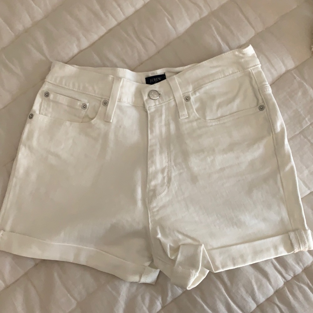 NWT- JCrew white denim shorts